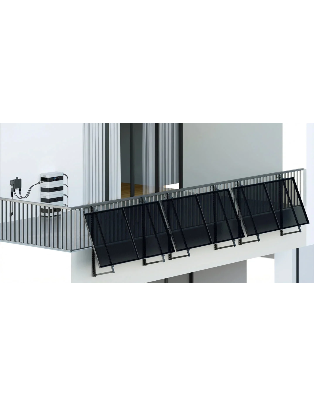 Austta 860WP Balcony Solar Kit with Battery BK215 Plus and Round Railing Fixation - Image 3