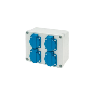 Surface mounted socket base box Z 41.S4 (4 Schukos IP54)