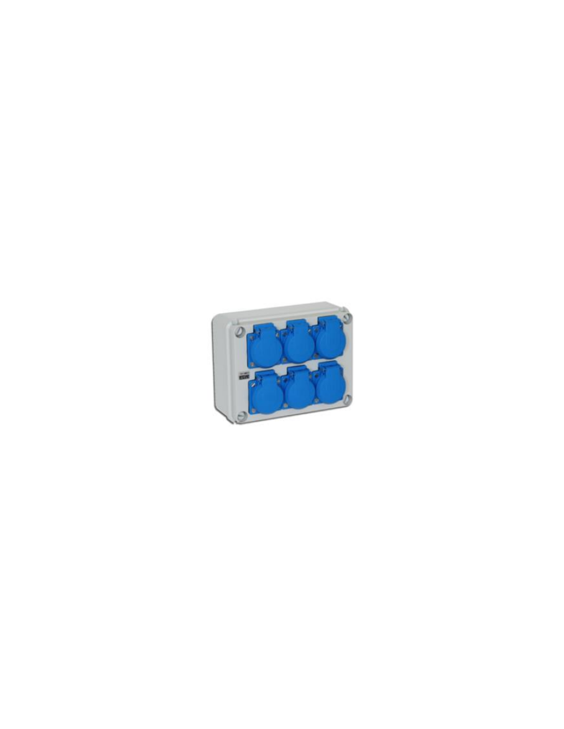 Surface mounted socket base box Z 41.S6 (6 Schukos IP54)
